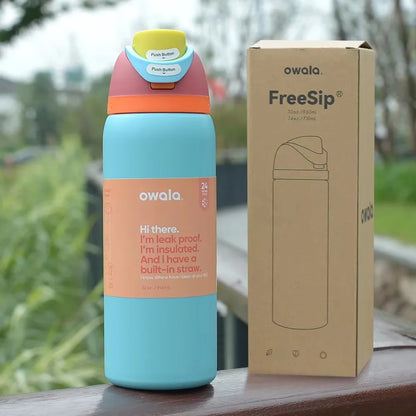OWALA – Insulated Stainless Steel Water Bottle with Straw | BPA-Free & Leak-Proof for Sports & Outdoor Adventures